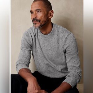 Banana Republic Men’s DONEGAL Cream Cashmere Sweater Size Medium